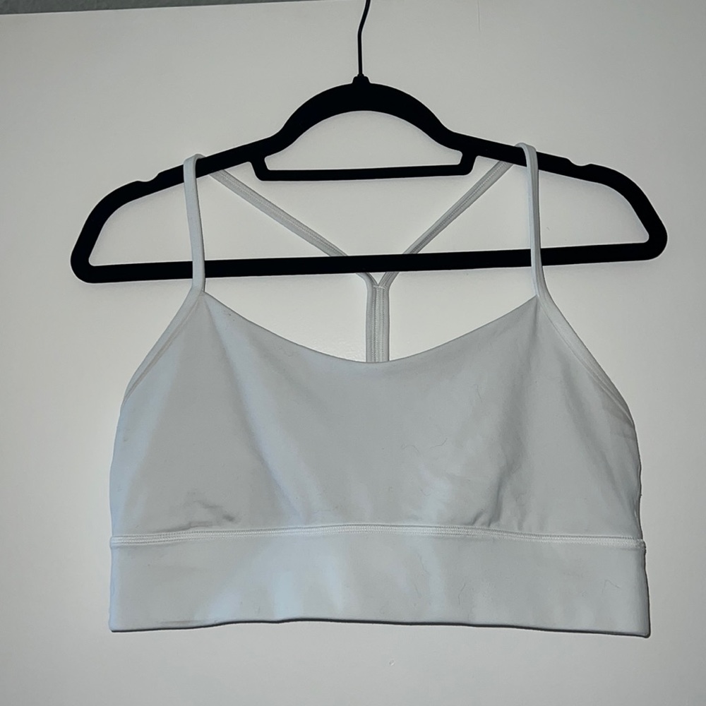 Lululemon Flow Y Bra Nulu - White, size 12